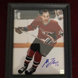 FRAMED NHL MONTREAL CANADIENS COJO COA Autographed Picture GUY LAFLEUR